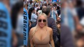 [VIDEO] Daniella Chávez se infiltró en el banderazo de Argentina en Nueva York antes de la final