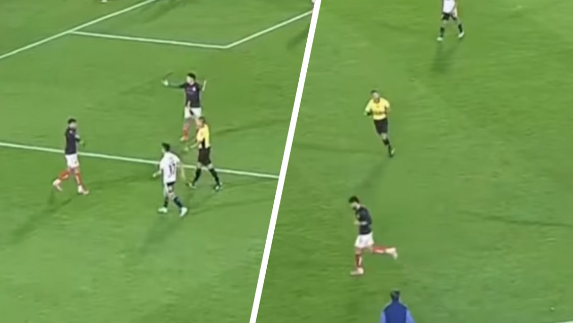 [VIDEO] Insólito: Arbitro amonestó dos veces a Jeyson Rojas y olvidó expulsarlo