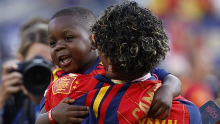   Lamine Yamal celebró el título mundial con su hermano Keyne 