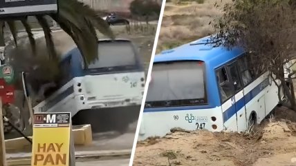 Le fallaron los frenos: micro cayó a una quebrada en Coquimbo