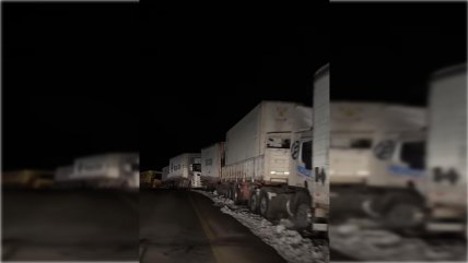 La Araucanía: Nevazones dejan camiones varados y fuerzan el cierre de pasos fronterizos