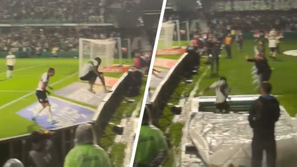   [VIDEO] Jugador de Coritiba cayó directo al túnel en festejo de un gol que terminó anulado 