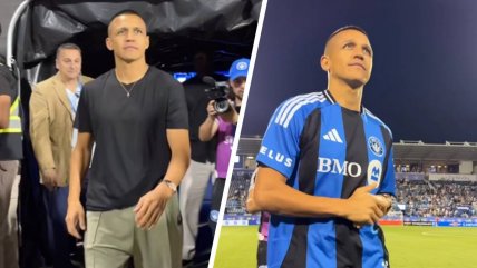 Alexis Sánchez fue presentado en el entretiempo ante los hinchas de CF Montreal