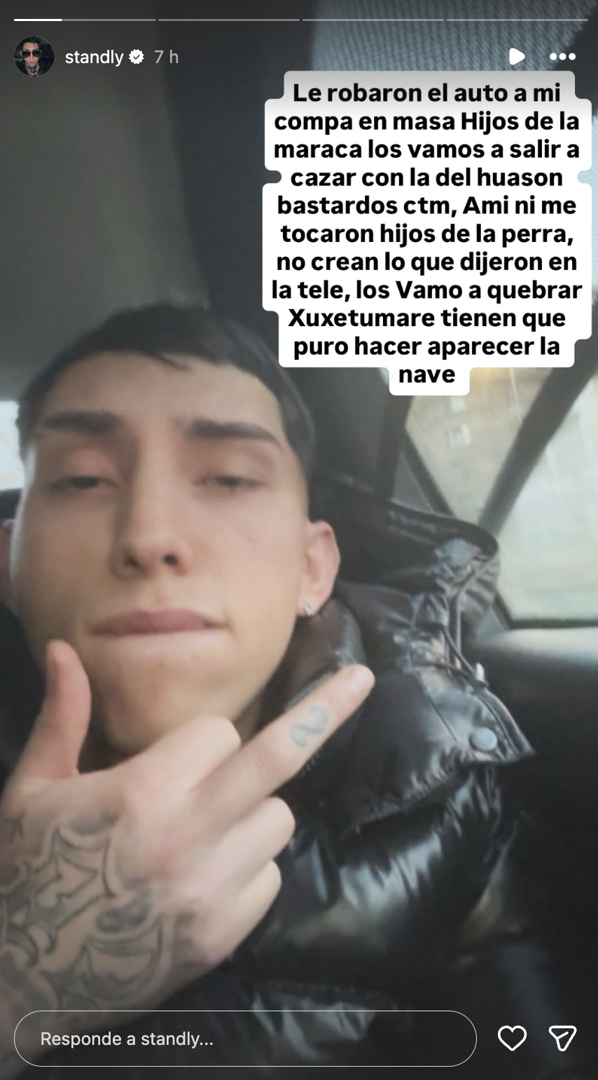 Standly y su auto robado Standly amenaza a delincuentes