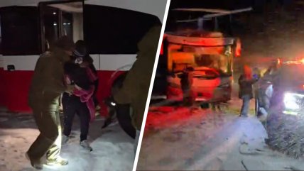Operativo rescató a pasajeros de buses atrapados en Putre por intensas nevazones