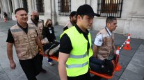 Bomberos realizó simulacro de incendio en La Moneda