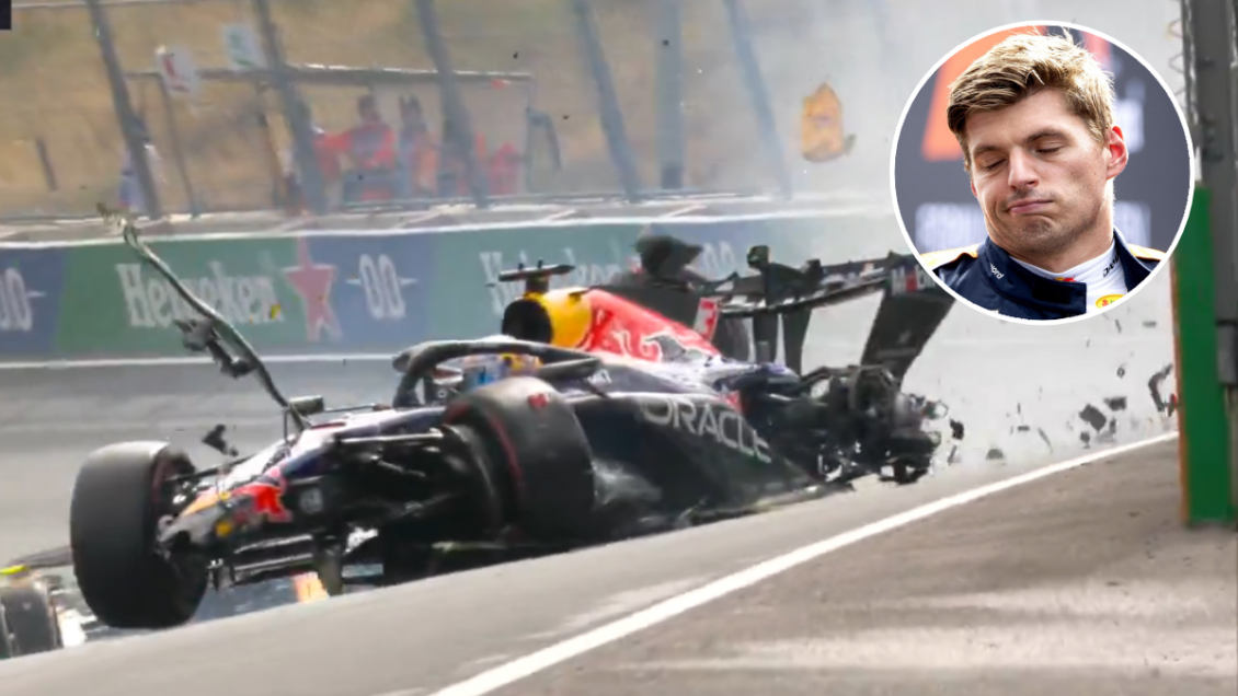 [VIDEO] Rápido adiós: Verstappen se estrelló en el inicio del GP de Países Bajos