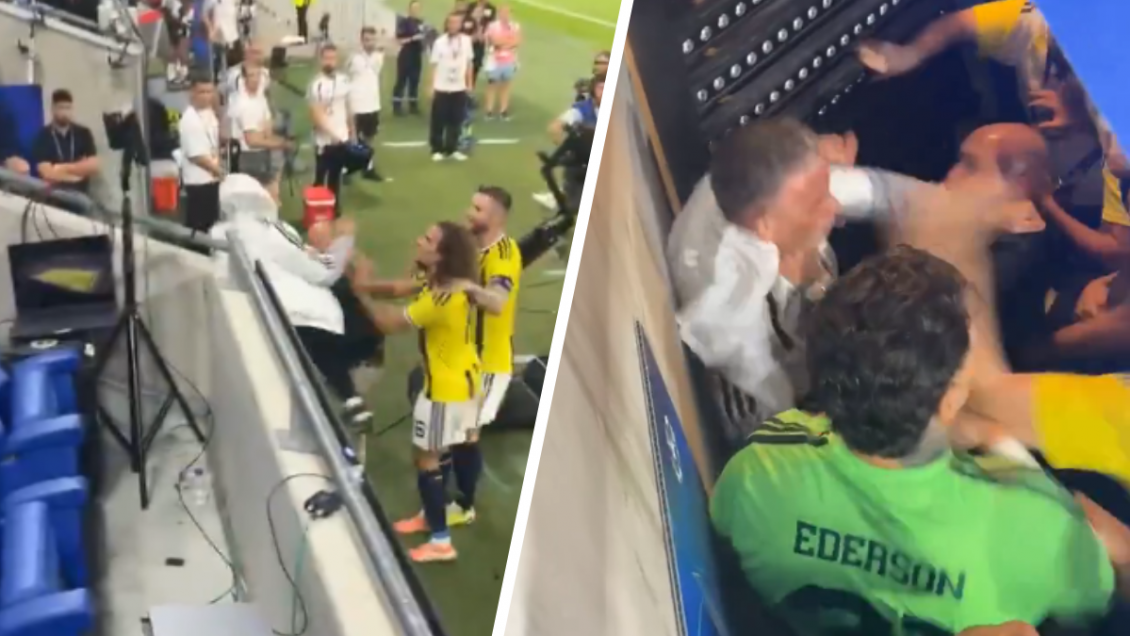 Escándalo en la Champions: Hincha de Lyon entró a pelear con Guendouzi tras victoria de Fenerbahce