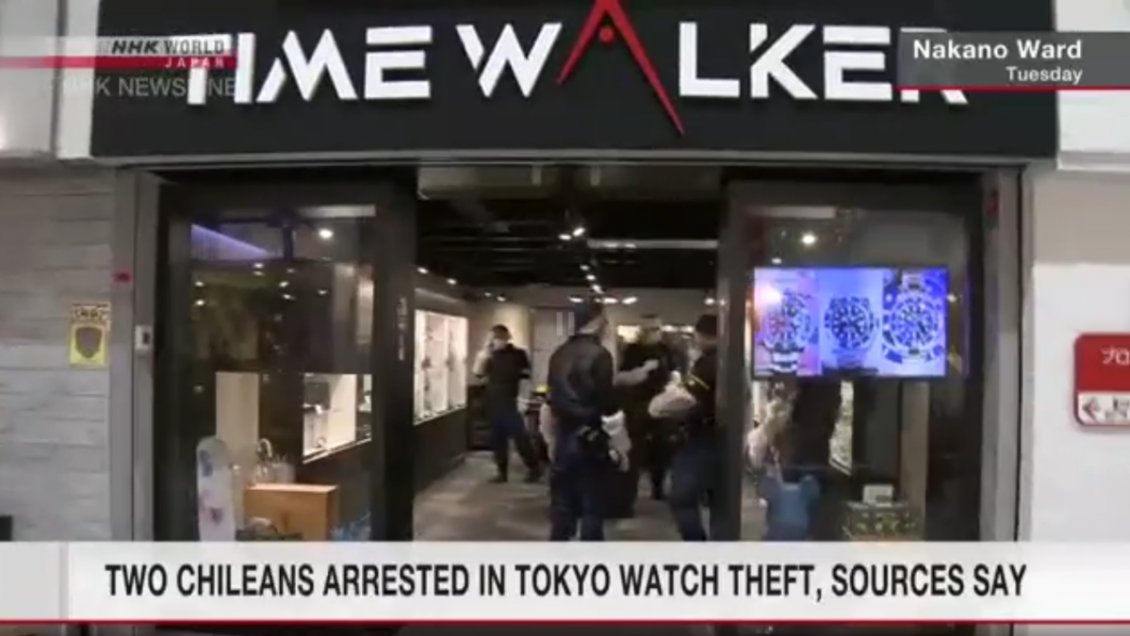 Dos chilenos fueron detenidos en Tokio por millonario robo