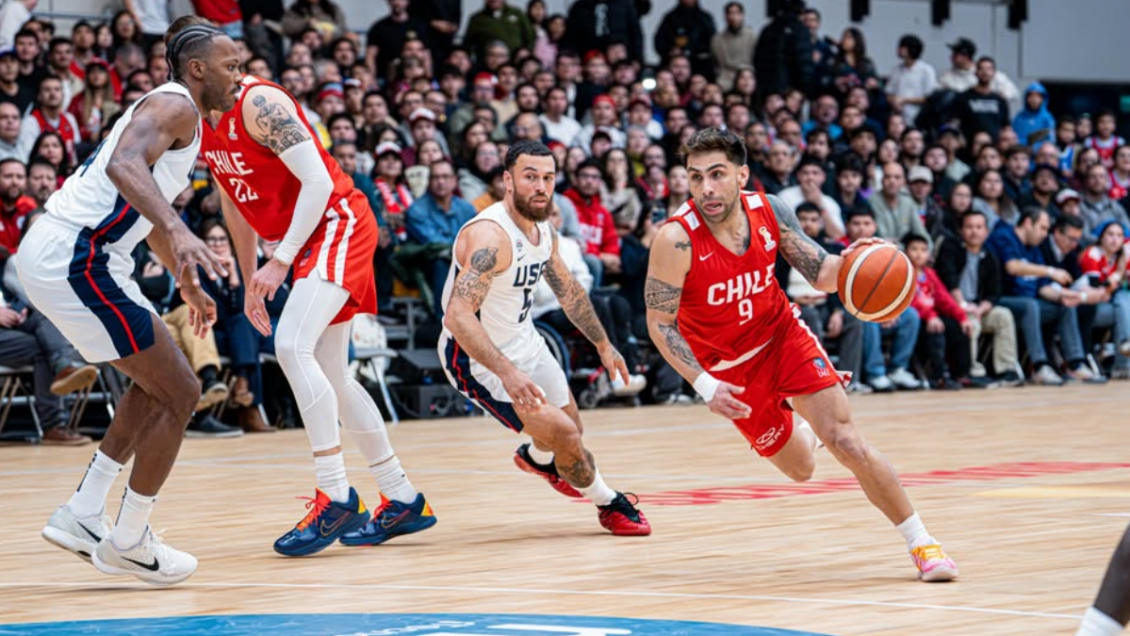 Chile sucumbió ante el poderío de Estados Unidos en las Clasificatorias al Mundial de Baloncesto