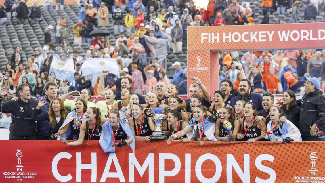 Argentina derrotó a Países Bajos y se alzó campeón del Mundial de Hockey Césped femenino