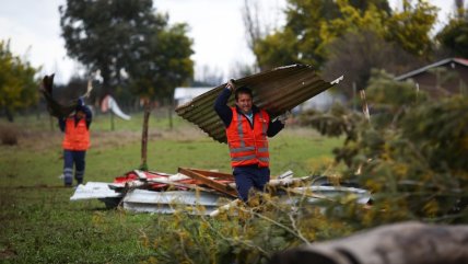 Vientos tornádicos dejaron más de 27 viviendas destruidas en Ñuble
