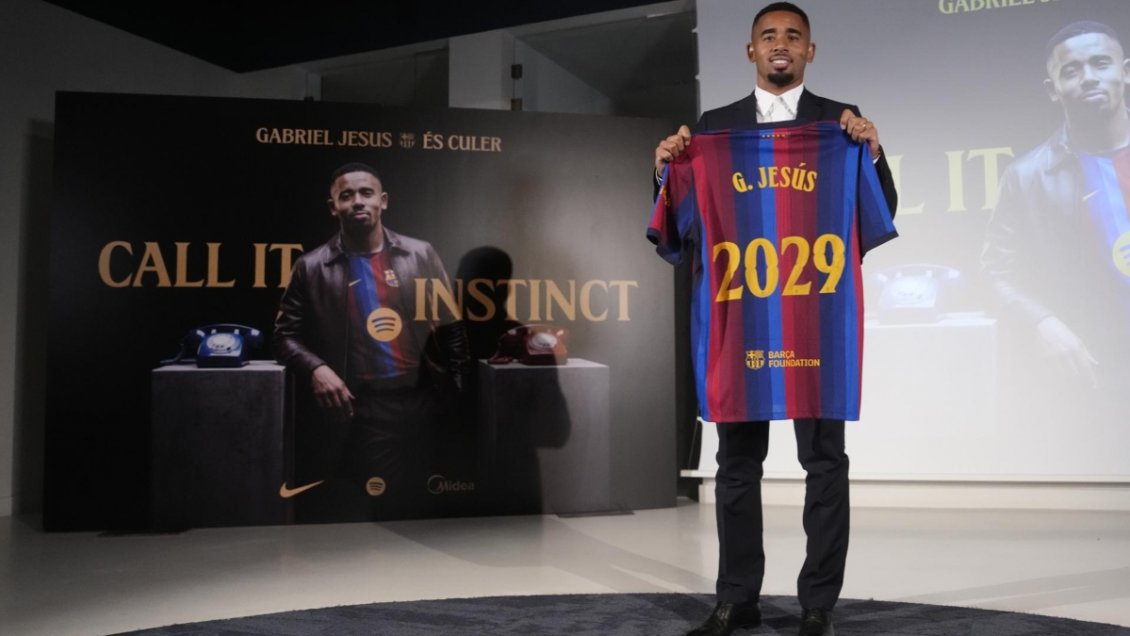 FC Barcelona hizo oficial el fichaje del brasileño Gabriel Jesus