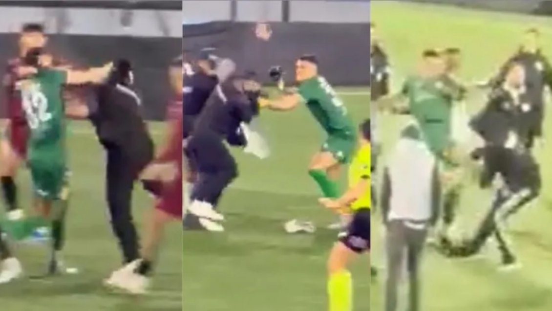 [VIDEO] Bochorno en Uruguay: Arquero de Danubio se fue a los golpes con hinchas que invadieron la cancha