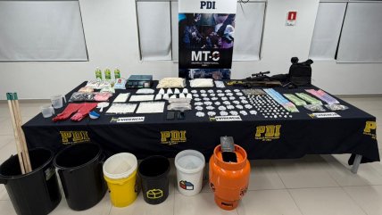   PDI desbarató laboratorio clandestino de droga en La Pintana 