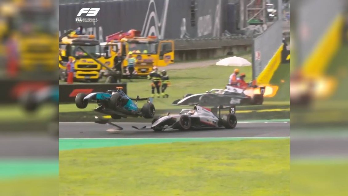 Impactante accidente en Monza: Monoplaza de Gerrard Xie salió volando en la Fórmula 3