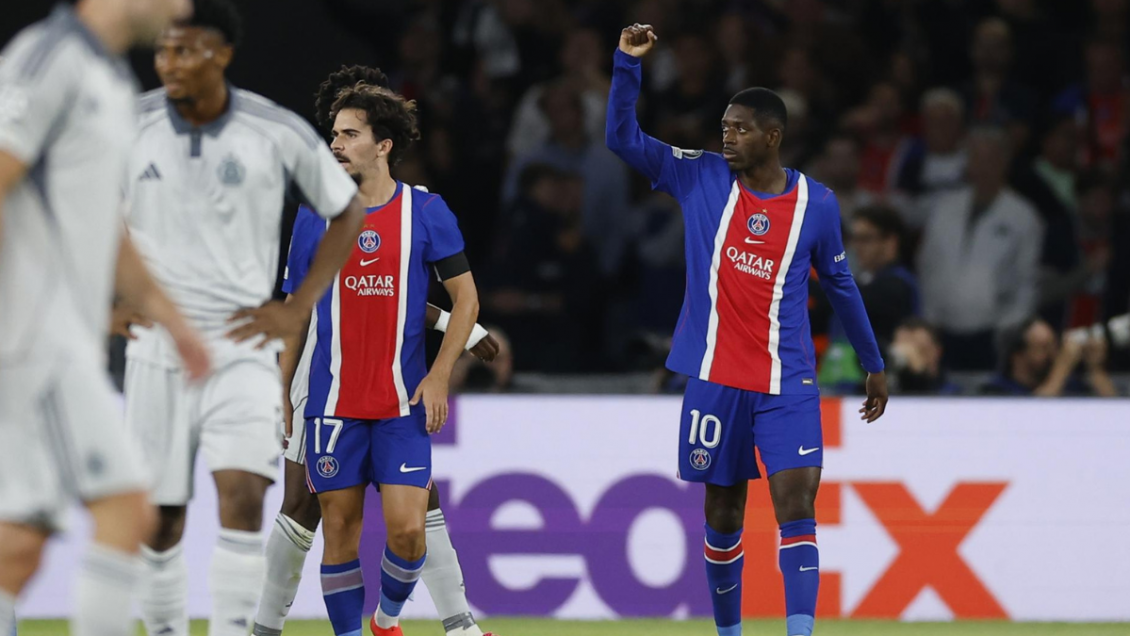 [VIDEOS] Dembélé anotó un doblete en seis minutos para PSG en Champions