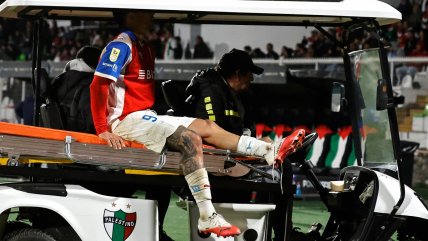 Alivio en la UC: Zampedri no sufrió una lesión de gravedad tras el duelo ante Palestino