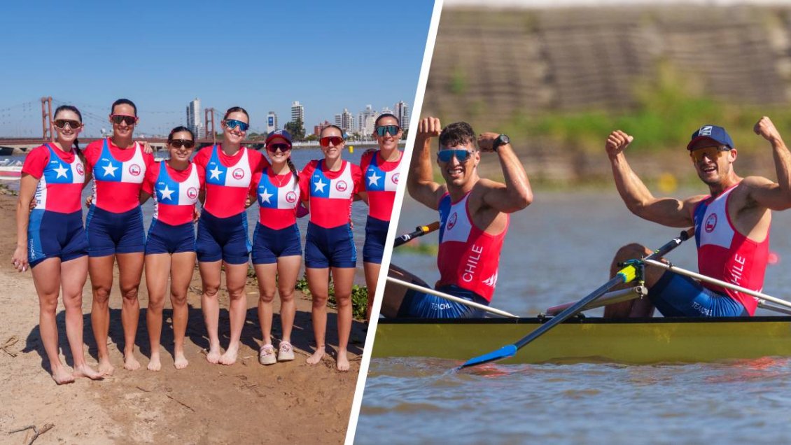 El remo sumó dos oros para el Team Chile en los Sudamericanos de Santa Fe