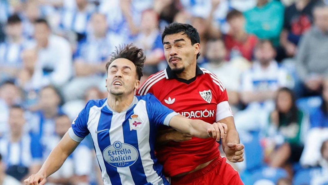 Suazo fue titular en triunfo que llevó a Sevilla a la parte alta de la liga española