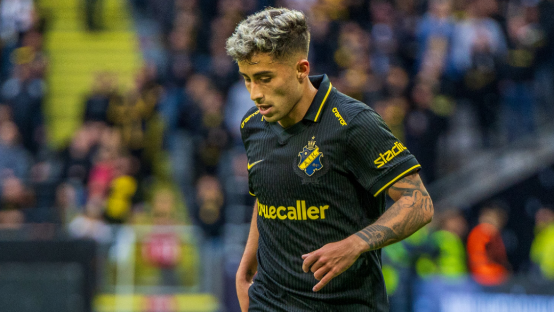 Sigue sin festejos: Lucas Assadi sumó minutos de titular en la igualdad de AIK en Suecia