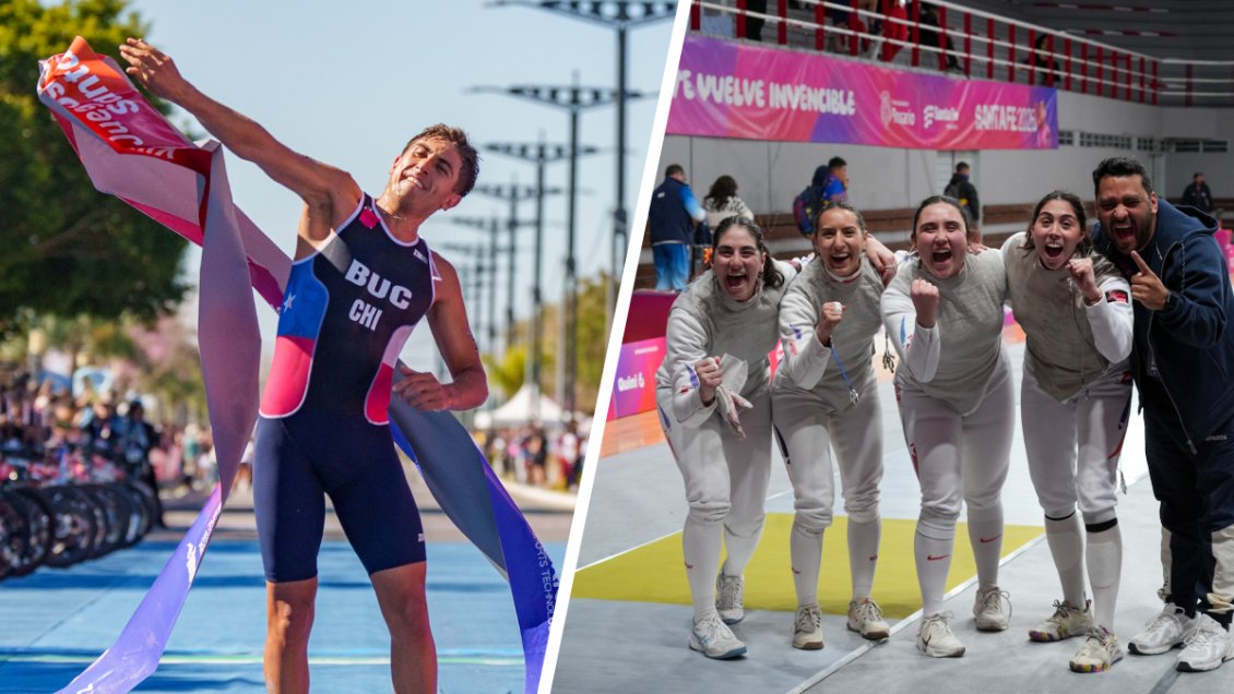 El Team Chile sumó dos nuevos oros en los Juegos Sudamericanos con triunfos en triatlón y esgrima