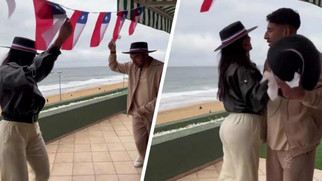 [VIDEO] ¡La cueca del Huaso! Mauricio Isla se lució bailando con Emily Matute en Fiestas Patrias