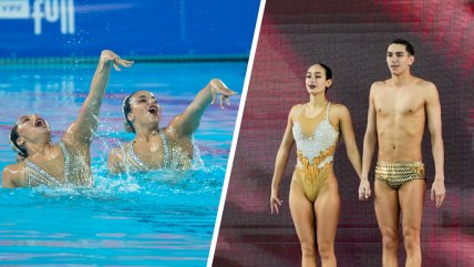 ¡Notable! El Team Chile ganó dos oros en la natación artística de los Juegos Sudamericanos