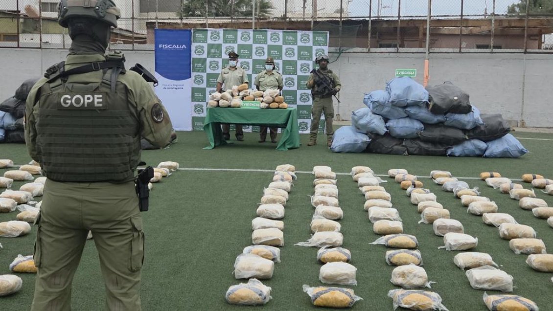 Carabineros de El Loa incautó más de 1.400 kilos de marihuana durante Fiestas Patrias