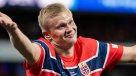 Haaland brilló con doblete en triunfo de Noruega sobre Dinamarca en la Nations League