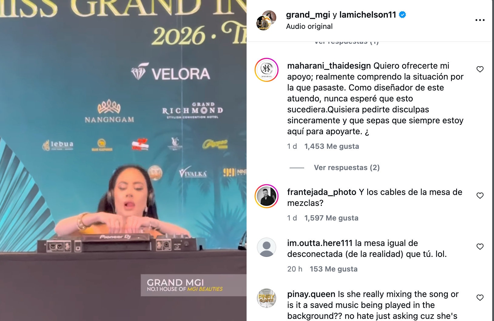 Diseñador ofreció disculpas a Ignacia Michelson por incidente con su vestido Diseñador ofreció disculpas a Ignacia Michelson por incidente con su vestido
