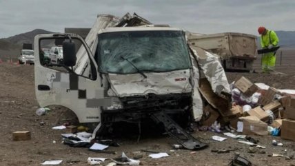   Un fallecido y dos lesionados dejó violenta colisión múltiple en la Ruta B-400 en Antofagasta 
