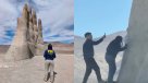 Trío que dañó la Mano del Desierto arriesga cesantía y expulsión de Chile..