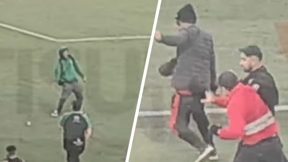 [VIDEO] Hinchas de Puerto Montt y Colo Colo se pelearon dentro de la cancha del Chinquihue