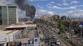 Bomberos combate incendio estructural del Teatro Municipal de Maipú