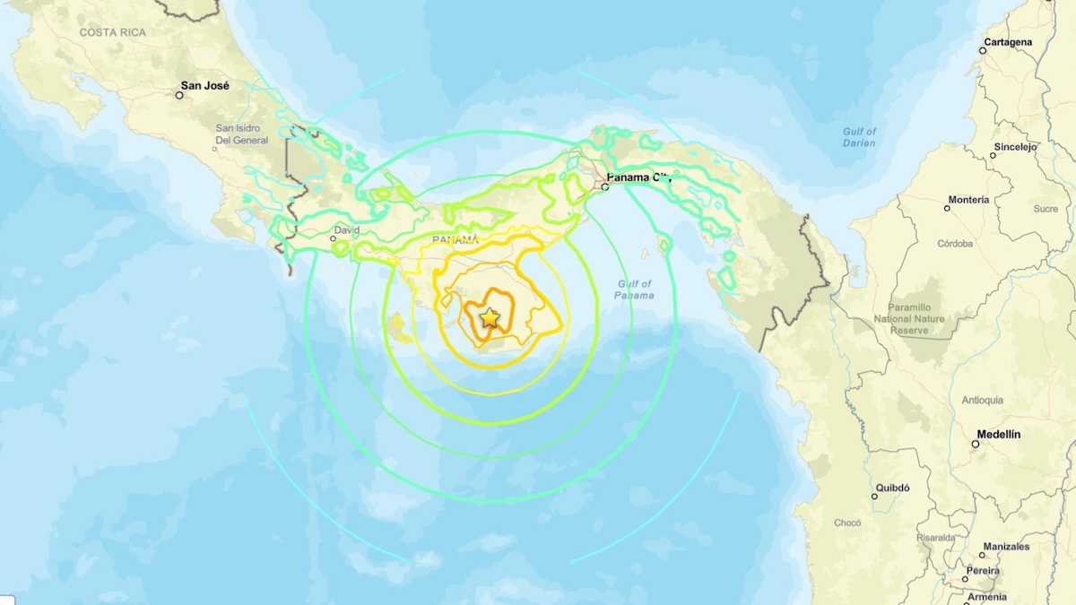 Un terremoto de magnitud 7,6 sacudió a Panamá