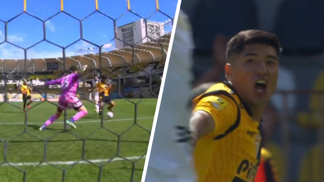   [VIDEO] Chandía aprovechó un rebote en el palo y marcó el cuarto gol de Coquimbo ante Colo Colo 