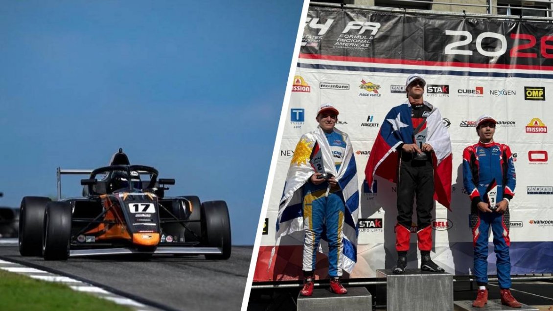 Clemente Huerta logró su primer triunfo del año en emocionante final de la F4 de Estados Unidos