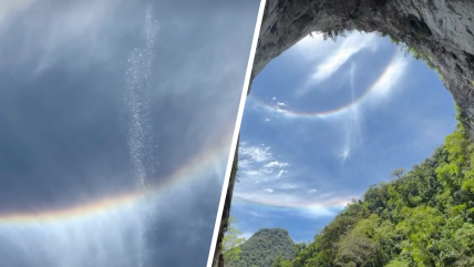   ¿Agua cayendo del cielo?: Video muestra particular efecto visual en una cascada de Brasil 