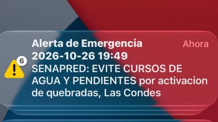 Alertas SAE en Lo Barnechea y Las Condes por activación de quebradas