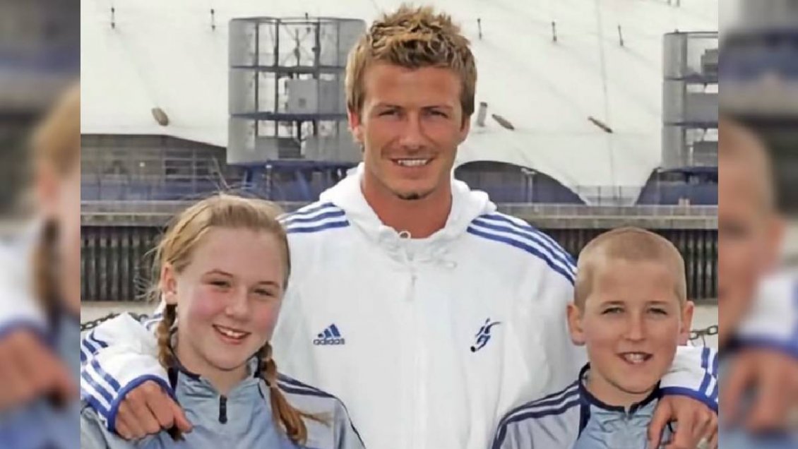 La foto viral de Harry Kane siendo niño: Posó con David Beckham y su esposa Kate
