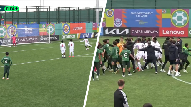 [VIDEO] Polémica en Mundial sub 15 por penal mal cobrado: Arquero se negó a atajar y acabó en pelea