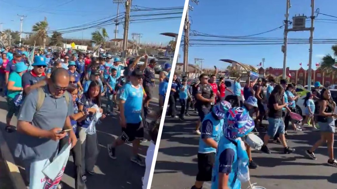[VIDEO] Hinchas de San Marcos de Arica marcharon en protesta por la desafiliación del club